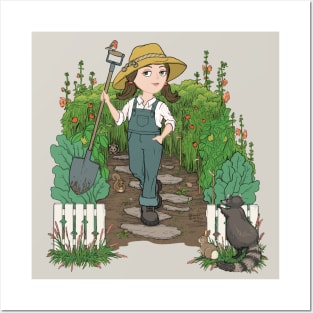 Garden Girl and the Critters Posters and Art